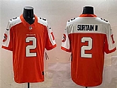 Men's Denver Broncos #2 Patrick Surtain II Orange White 2024 F.U.S.E. V2 Throwback Vapor Limited Alternate Stitched Jersey Dzhi,baseball caps,new era cap wholesale,wholesale hats